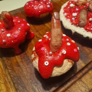 Cupcake de carne y fresa